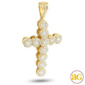 10KY 2.25CTW DIAMOND CLUSTER DESIGN CROSS - Norma's Jewelry