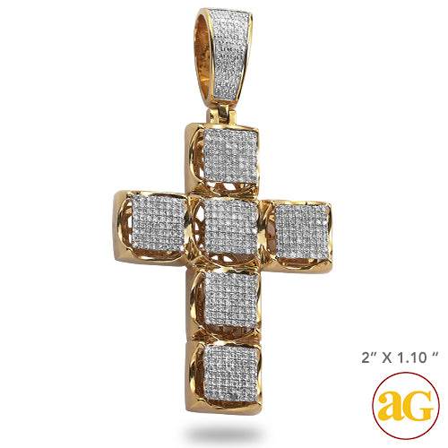 10KY 1.00CTW MICROPAVE DIAMOND 4-PRONG SQUARE - Norma's Jewelry