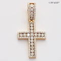 10KY 1.35CTW ILLUSION SET DIAMOND CROSS PENDANT - Norma's Jewelry