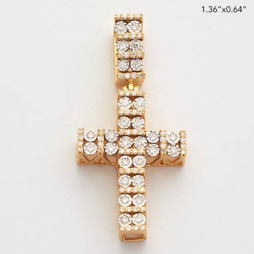 10KY 0.45CTW ILLUSION SET DIAMOND CROSS - Norma's Jewelry
