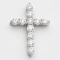 14KW 2.65CTW DIAMOND 11 STONE 3-PRONG CROSS - Norma's Jewelry
