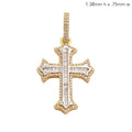 14KY+W 0.60CTW BAGUETTE DIAMOND CROSS - Norma's Jewelry
