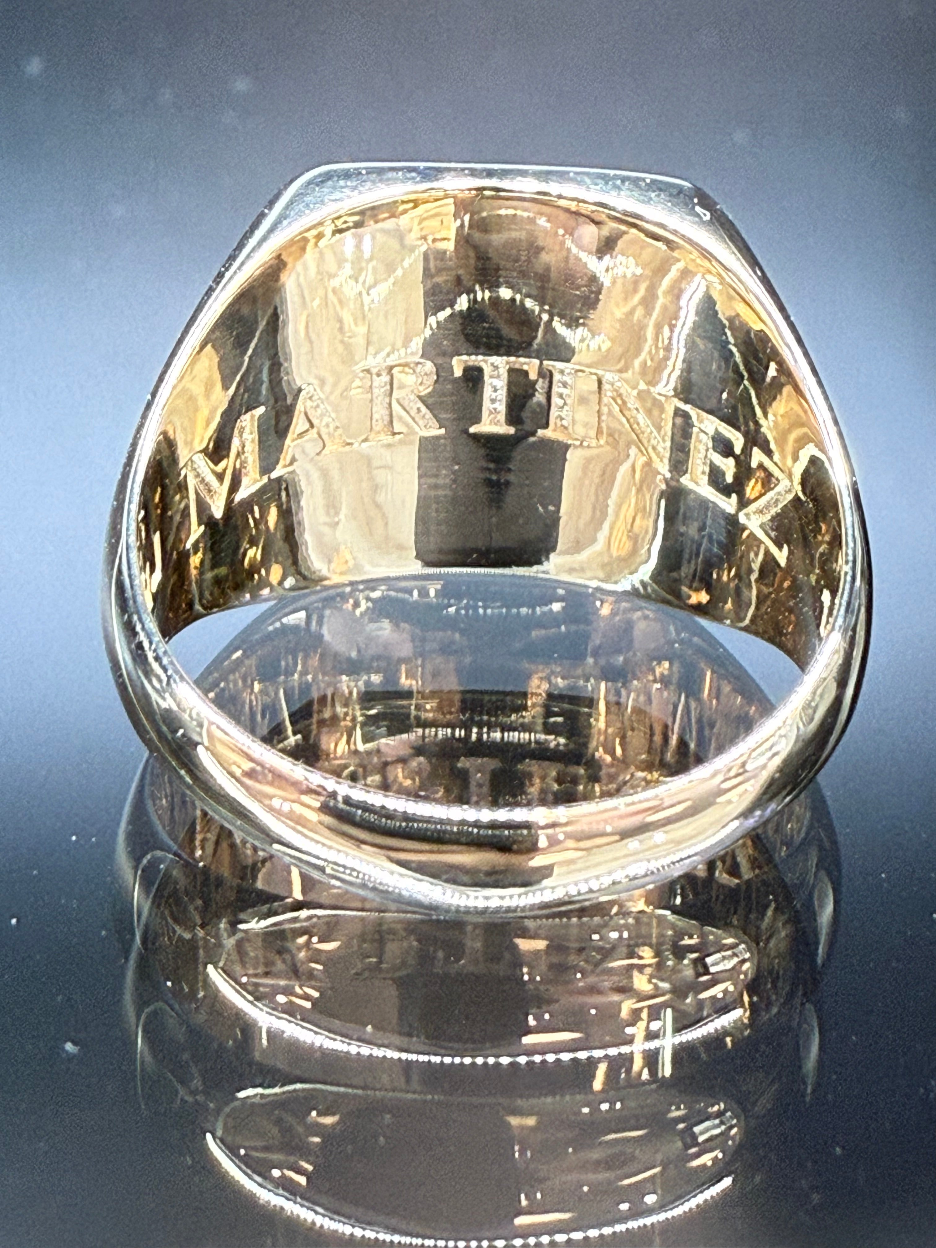 Custom Nameplate Engraved Ring