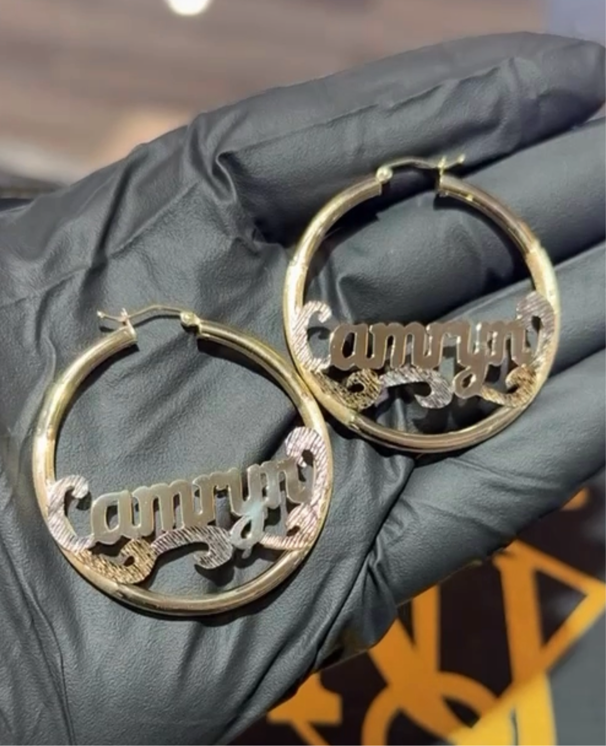 Custom Name Hoop Earrings