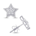 10 Karat White Gold 0.50 Carat Diamonds Star Earrings-0126614-WG - Norma's Jewelry