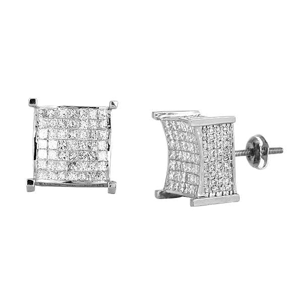 14K 3.00CTW INVISIBLE DICE EARRINGS - Norma's Jewelry