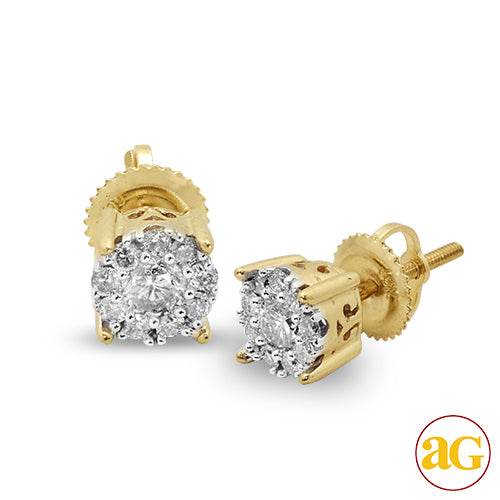 14KY 0.50CTW DIAMOND FLEUR EARRINGS - Norma's Jewelry