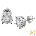 14KW 1.00CTW DIAMOND FLEUR STUDS - Norma's Jewelry