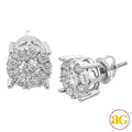 14KW 1.50CTW DIAMOND FLEUR STUDS - Norma's Jewelry