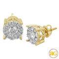 14KY 1.50CTW DIAMOND FLEUR STUDS - Norma's Jewelry