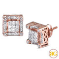 10KR 0.50CTW DIAMOND EARRIGNS - SQUARE HEAD WITH U - Norma's Jewelry