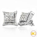 10KW 0.65CTW DIAMOND 3-D POINTED KITE SHAPE EARRIN - Norma's Jewelry