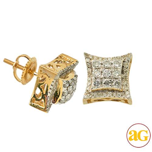 10KY 0.65CTW DIAMOND 3-D POINTED KITE SHAPE EARRIN - Norma's Jewelry