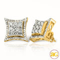 10KY 1.00CTW DIAMOND 3-D POINTED KITE SHAPE EARRIN - Norma's Jewelry