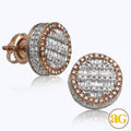 10KR 1.00 CTW ROUND SHAPE BAGUETTE ER - Norma's Jewelry
