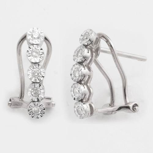 10KW 0.15CTW ILLUSION DIAMOND FRENCH CLIP EARRINGS - Norma's Jewelry