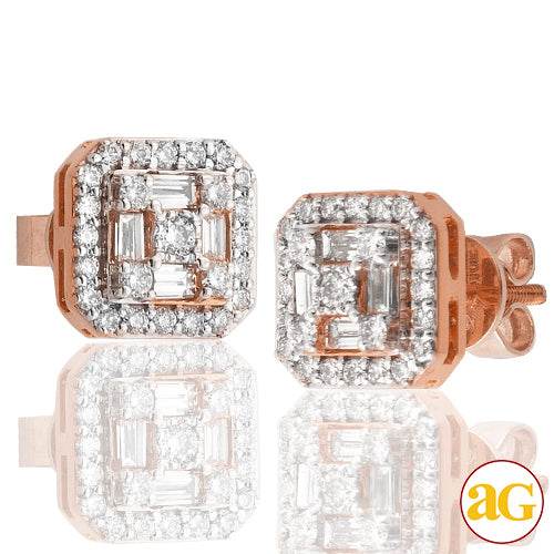 10KR 0.85CTW BAGUETTE DIAMOND SQUARE CUSHION SHAPE - Norma's Jewelry