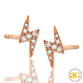 14KR 0.05CTW DIAMOND LIGHTNING BOLT EARRING STUDS - Norma's Jewelry