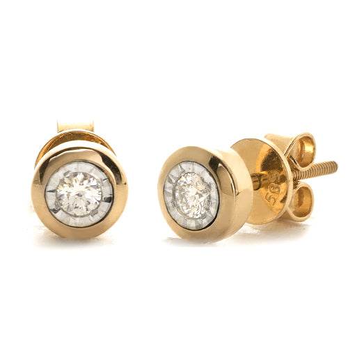 14KY 0.18CTW DIAMOND SINGLE STONE ROUND ILLUSION - Norma's Jewelry