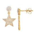 14KY 1.00CTW DIAMOND ROUND CLUSTER WITH DANGLING - Norma's Jewelry
