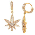 10KY+W 1.50CTW DIAMOND HUGGIES WITH DANGLING - Norma's Jewelry