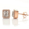 14KR+W 0.60CTW BAGUETTE DIAMOND EARRING STUDS - Norma's Jewelry