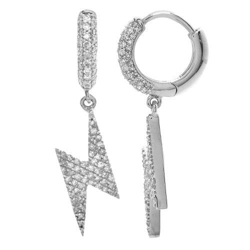 10KW 1.00CTW DIAMOND LIGHTNING BOLT DANGLING - Norma's Jewelry