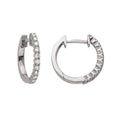 14KW 0.25CTW DIAMOND PRONG SET SINGLE ROW HUGGIES - Norma's Jewelry
