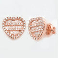 10KR 1.00CTW DIAMOND BAGUETTE HEART EARRINGS - Norma's Jewelry