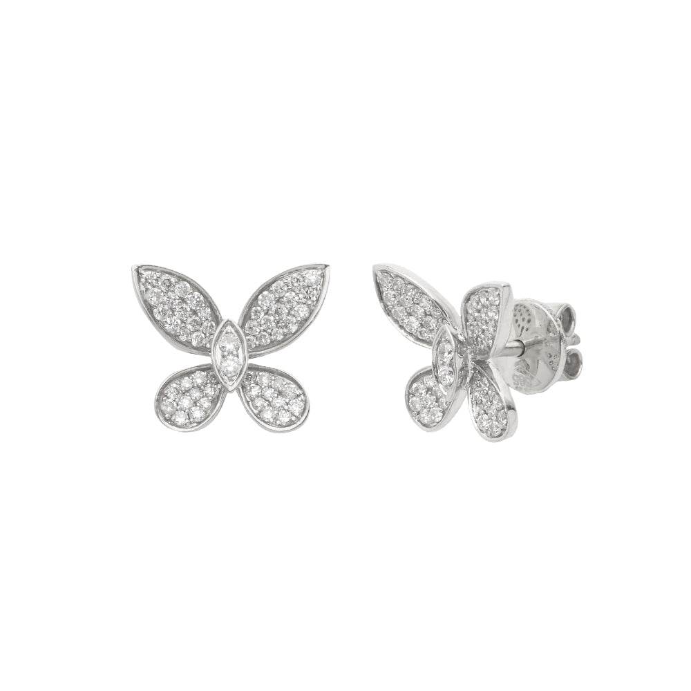 14KW 0.50CTW DIAMOND BUTTERFLY EARRINGS - Norma's Jewelry