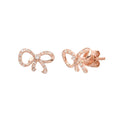 14KR 0.15CTW DIAMOND BOW RIBBON DESIGN EARRINGS - Norma's Jewelry