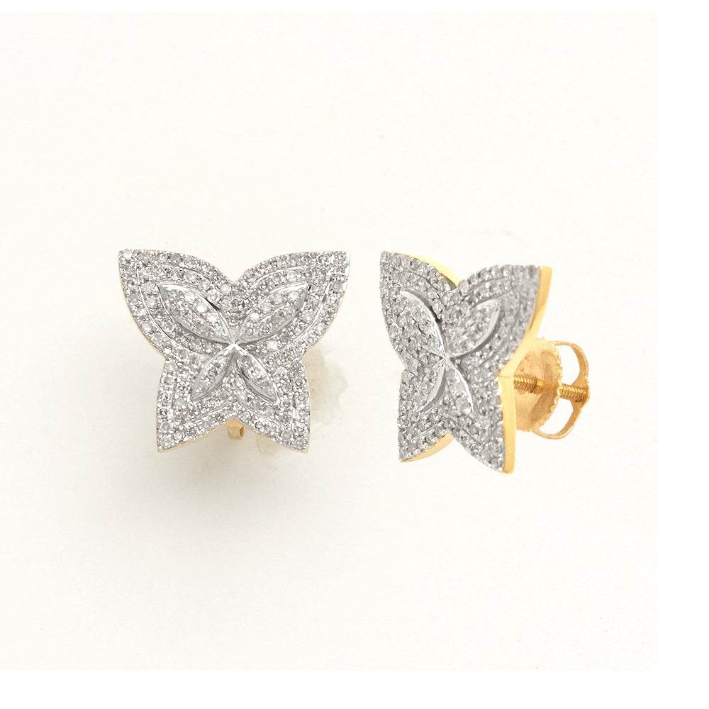 10KY 0.75CTW MICROPAVE DIAMOND BUTTERFLY EARRINGS - Norma's Jewelry