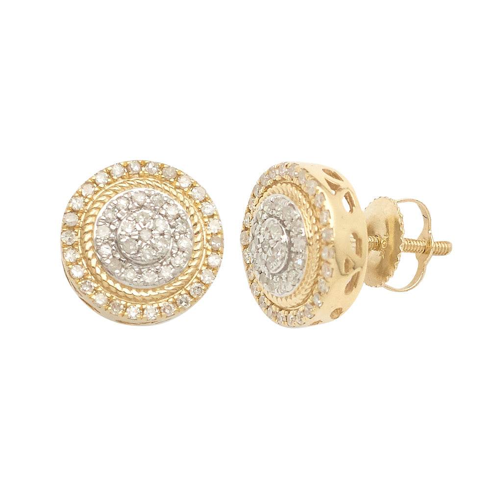 10KY 0.30CTW MICROPAVE DIAMOND CIRCLE STUD - Norma's Jewelry