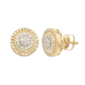 10KY 0.50CTW MICROPAVE DIAMOND CIRCLE STUD - Norma's Jewelry
