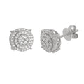 14KW 0.50CTW DIAMOND ROUND CLUSTER EARRINGS - - Norma's Jewelry