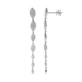 14KW 0.90CTW DIAMOND MARQUISE CLUSTER DANGLING - Norma's Jewelry