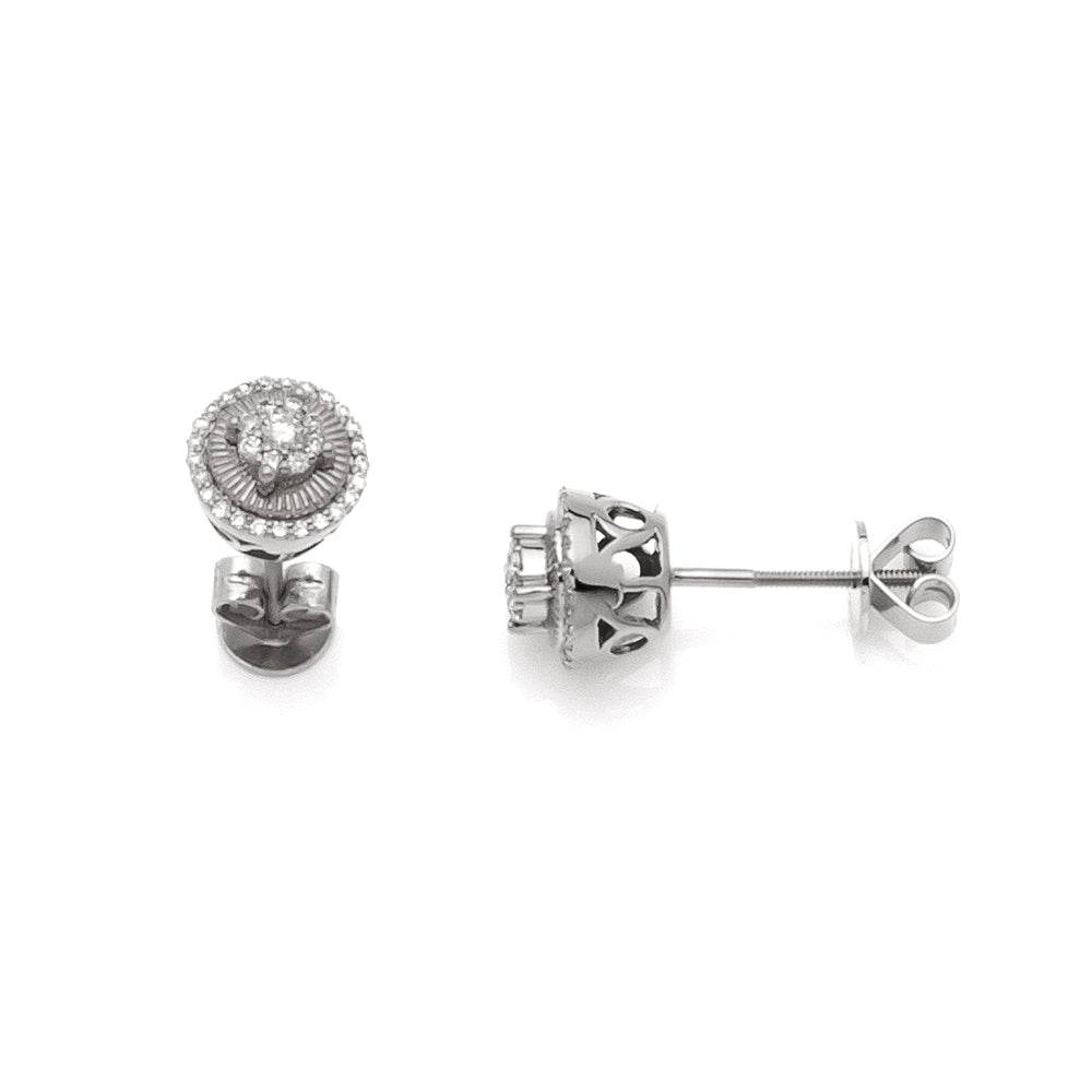 14KW 0.30CTW DIAMOND ROUND CLUSTER EARRINGS - Norma's Jewelry