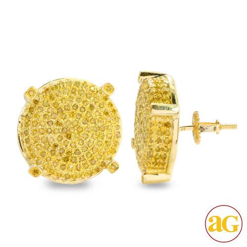 10KY 1.25CTW YELLOW DIAMOND FANCY EARRINGS - Norma's Jewelry