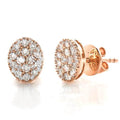 14KR 0.50CTW DIAMOND OVAL CLUSTER EARRING STUDS - Norma's Jewelry