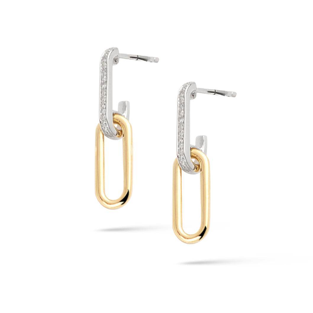 14KWY 0.15CTW TWO-TONE DIAMONDS PAPERCLIP - Norma's Jewelry