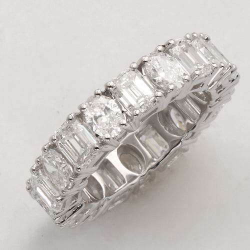 14KW 4.75CTW DIAMOND MACHINE SET OVAL/EMERALD - Norma's Jewelry