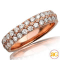 14KR 3.00CTW DIAMOND MENS 2-ROW ETERNITY BAND W/BE - Norma's Jewelry