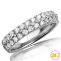 14KW 2.85CTW DIAMOND MENS 2-ROW ETERNITY BAND W/BE - Norma's Jewelry