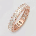 14KR 4.62CTW EMERALD DIAMOND ETERNITY BAND - Norma's Jewelry