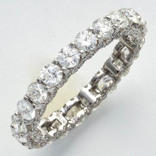14KW 3.35CTW DIAMOND MACHINE SET ETERNITY BAND - Norma's Jewelry