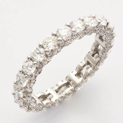 14KW 2.75CTW DIAMOND MACHINE SET ETERNITY BAND - Norma's Jewelry