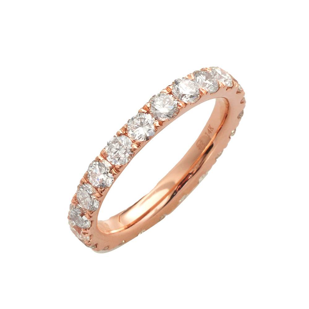 14KR 2.00CTW DIAMOND MACHINE SET ETERNITY BAND - Norma's Jewelry