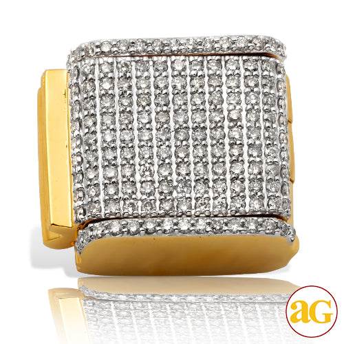 10KY 1.00CTW DIAMOND LOCK FOR MIAMI CUBAN - 16.5MM - Norma's Jewelry