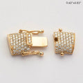 10KY 1.65 CTW DIAMOND CURVED PUSH LOCK FOR LINK - Norma's Jewelry