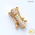 14KY 0.40CTW DIAMOND CYLINDER SHAPERD CHAIN LOCK - - Norma's Jewelry